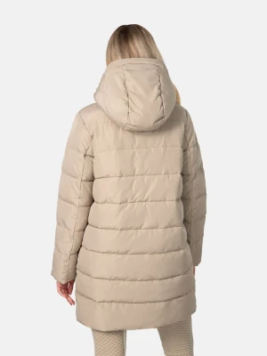 KARI TRAA Płaszcz pikowany "Linn" w kolorze szarobrązowym rozmiar: XL