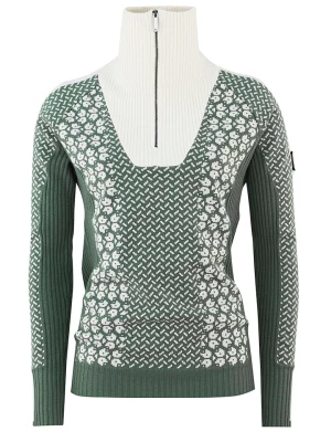 KARI TRAA Sweter "Smekker" w kolorze kremowo-zielonym rozmiar: XS