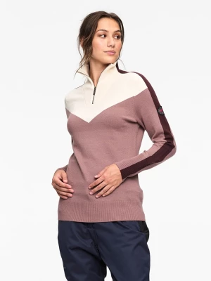 KARI TRAA Sweter "Voss" w kolorze jasnobrązowo-kremowym rozmiar: L