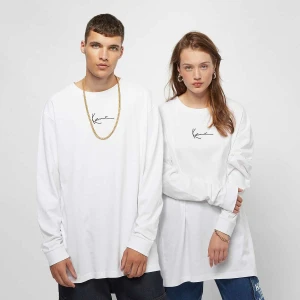 Karl Kani KK Small Signature L/S wht mężczyźni Długie rękawy biały rozmiar Odzież