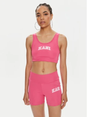 Karl Kani Biustonosz top Small Serif 6131305 Różowy Slim Fit