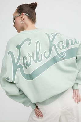 Karl Kani bluza damska kolor zielony wzorzysta