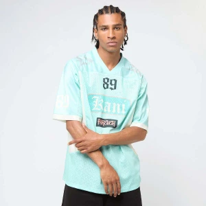 Karl Kani Colorblock Football Jersey mężczyźni Jerseys niebieski rozmiar Odzież