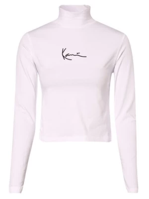 Karl Kani Damska koszulka z długim rękawem Kobiety Bawełna biały jednolity,