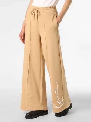 Karl Kani Damskie spodnie dresowe Kobiety Bawełna beżowy jednolity,