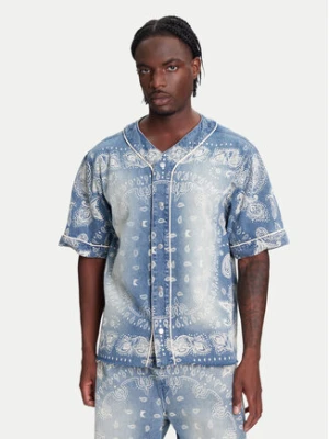 Karl Kani Koszula Paisley Denim Baseball PD00005371 Niebieski Regular Fit