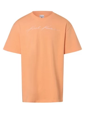 Karl Kani Koszulka męska Mężczyźni Bawełna pomarańczowy jednolity,