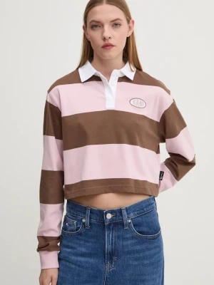 Karl Kani longsleeve bawełniany brązowy