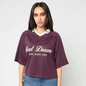 Karl Kani OG Shadow Pinstripe Soccer Jersey kobiety Komplety dresowe czerwony rozmiar Odzież