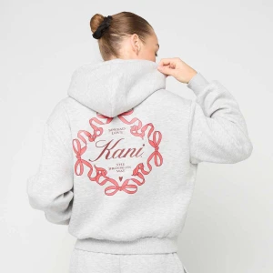 Karl Kani Script Print Zip Hoodie kobiety Bluzy szary rozmiar Odzież