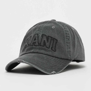 Karl Kani Serif Distress Denim Dad Cap uniseks Czapki szary rozmiar Akcesoria