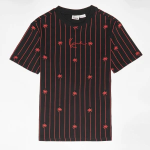 Karl Kani Signature Palm Pinstripe T-Shirt Junior uniseks T-Shirts czarny rozmiar Odzież