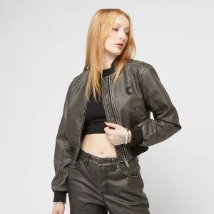 Karl Kani Signature Pu Bomber Jacket kobiety Bomberki czarny rozmiar Odzież