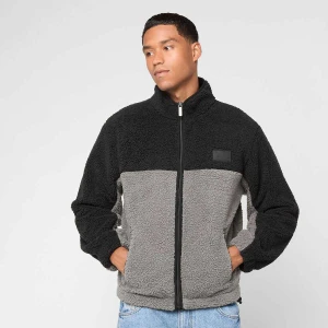 Karl Kani Signature Rubber Patch Teddy Zip Jacket mężczyźni Bomberki czarny rozmiar Odzież
