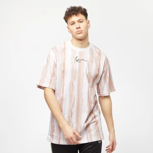 Karl Kani Small Signature Tie Dye Stripe Tee mężczyźni T-Shirty i Polo beż rozmiar Odzież