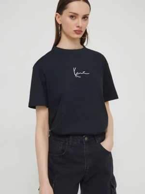 Karl Kani t-shirt bawełniany damski kolor czarny