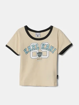 Karl Kani t-shirt bawełniany kolor beżowy 61300019