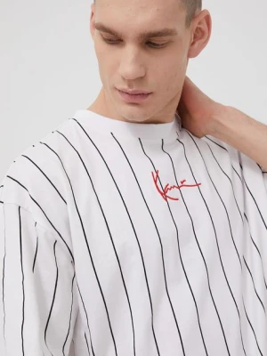 Karl Kani t-shirt bawełniany kolor biały wzorzysty