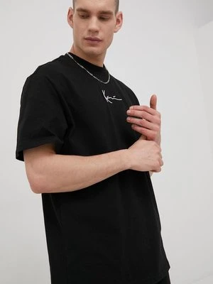 Karl Kani t-shirt bawełniany kolor czarny z aplikacją KKMQ12001BLK-black