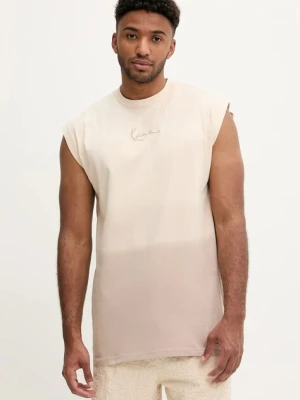 Karl Kani t-shirt bawełniany męski kolor beżowy PD00005366