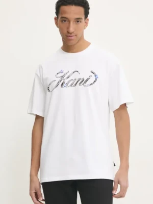 Karl Kani t-shirt bawełniany męski kolor biały z nadrukiem 60300185