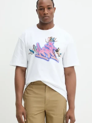 Karl Kani t-shirt bawełniany męski kolor biały z nadrukiem 60300350