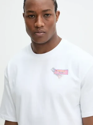 Karl Kani t-shirt bawełniany męski kolor biały z nadrukiem 60300381