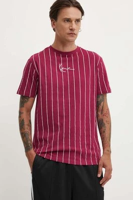 Karl Kani t-shirt bawełniany męski kolor bordowy wzorzysty 6137659