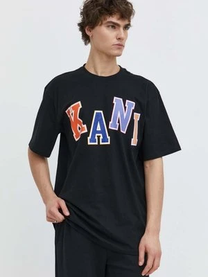 Karl Kani t-shirt bawełniany męski kolor czarny z nadrukiem