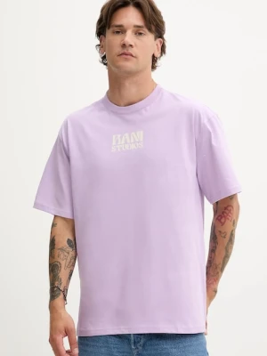 Karl Kani t-shirt bawełniany męski kolor fioletowy z nadrukiem PD00005334