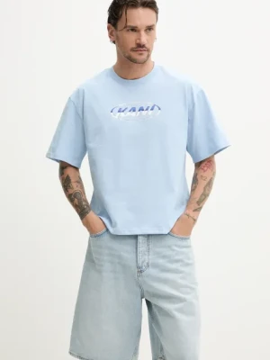 Karl Kani t-shirt bawełniany męski kolor niebieski z nadrukiem 60300357