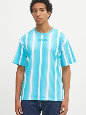 Karl Kani t-shirt bawełniany męski kolor niebieski z nadrukiem PD00005339