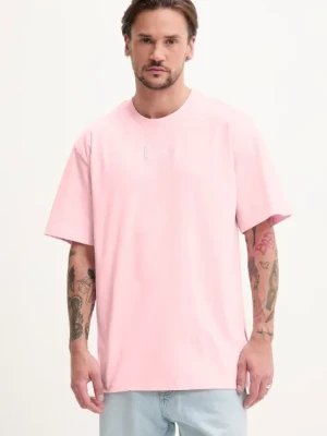 Karl Kani t-shirt bawełniany męski kolor różowy z aplikacją 60300337