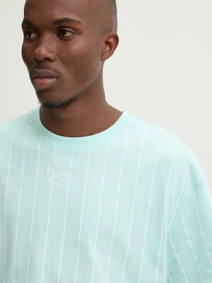 Karl Kani t-shirt bawełniany męski kolor turkusowy wzorzysty 60300091