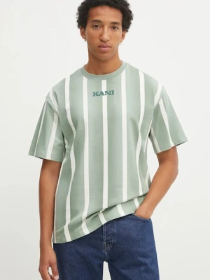 Karl Kani t-shirt bawełniany męski kolor zielony wzorzysty PD00005338