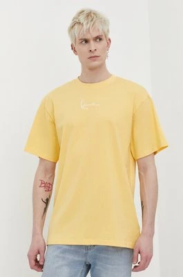 Karl Kani t-shirt bawełniany męski kolor żółty