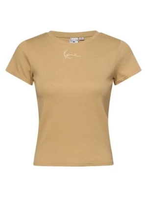 Karl Kani T-shirt damski Kobiety Bawełna beżowy|brązowy jednolity,