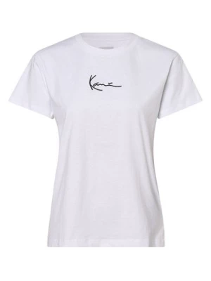 Karl Kani T-shirt damski Kobiety Bawełna biały jednolity,