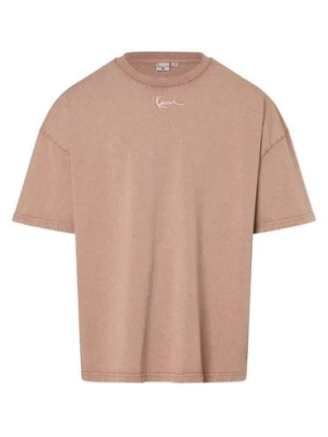 Karl Kani T-shirt męski Mężczyźni Bawełna różowy jednolity,