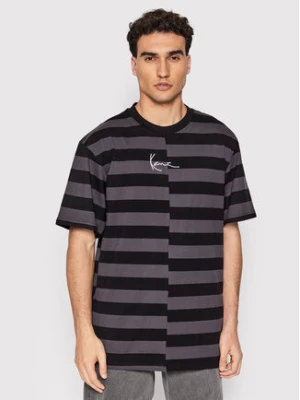Karl Kani T-Shirt Small Signature Split Stripe 6033291 Szary Regular Fit
