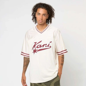 Karl Kani Varsity Star Football Jersey mężczyźni Jerseys beż rozmiar Odzież