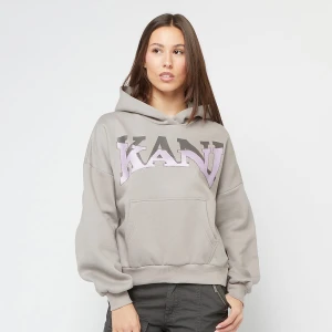 Karl Kani Woven Signature Glitter Oversized Hoodie kobiety Bluzy szary rozmiar Odzież