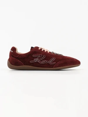 Karl Lagerfeld Altia sneakersy damskie zamszowe bordowy