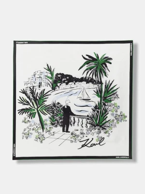 Karl Lagerfeld apaszka damska jedwabna K/SIGNATURE