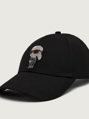 Karl Lagerfeld Bejsbolówka Ikon rhinestones