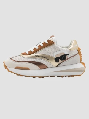 KARL LAGERFELD Beżowe sneakersy damskie ZONE Karl NFT Lo Lace, Rozmiar 40