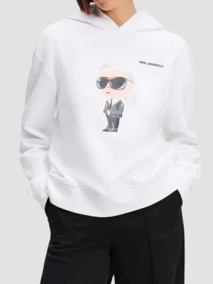 Zdjęcie produktu KARL LAGERFELD Biała damska bluza Ikon Aquarelle K Hoodie, Rozmiar L