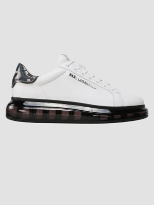 KARL LAGERFELD Białe męskie sneakersy KAPRI KUSHION Lo Lace Lthr, Rozmiar 41