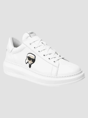 KARL LAGERFELD Białe męskie sneakersy skórzane KAPRI, Rozmiar 42