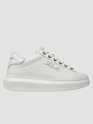 KARL LAGERFELD Białe sneakersy damskie KAPRI Rhinestone Karl Trim, Rozmiar 38